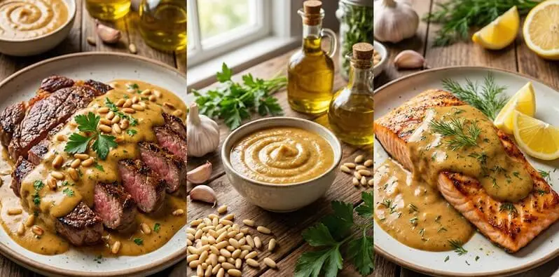 Salsa-de-Piñones-Cremosa-Receta-para-Carnes-y-Pescados