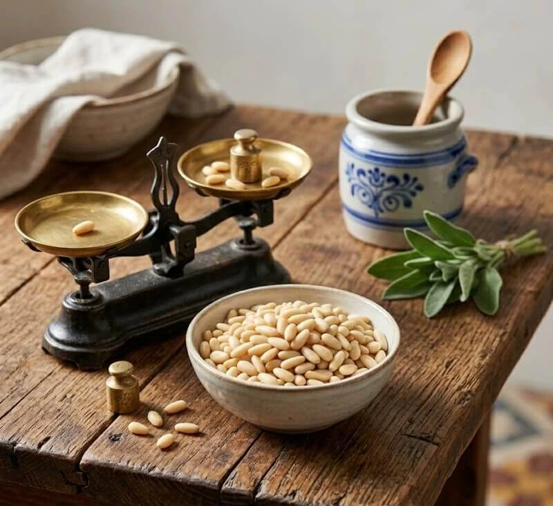 ¿Cuántos gramos de piñones necesitas exactamente para tus recetas?